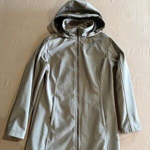 Eddie Bauer softshell fleece lined hooded jacket
